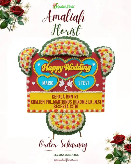 Papan Bunga Pernikahan Timur Indah